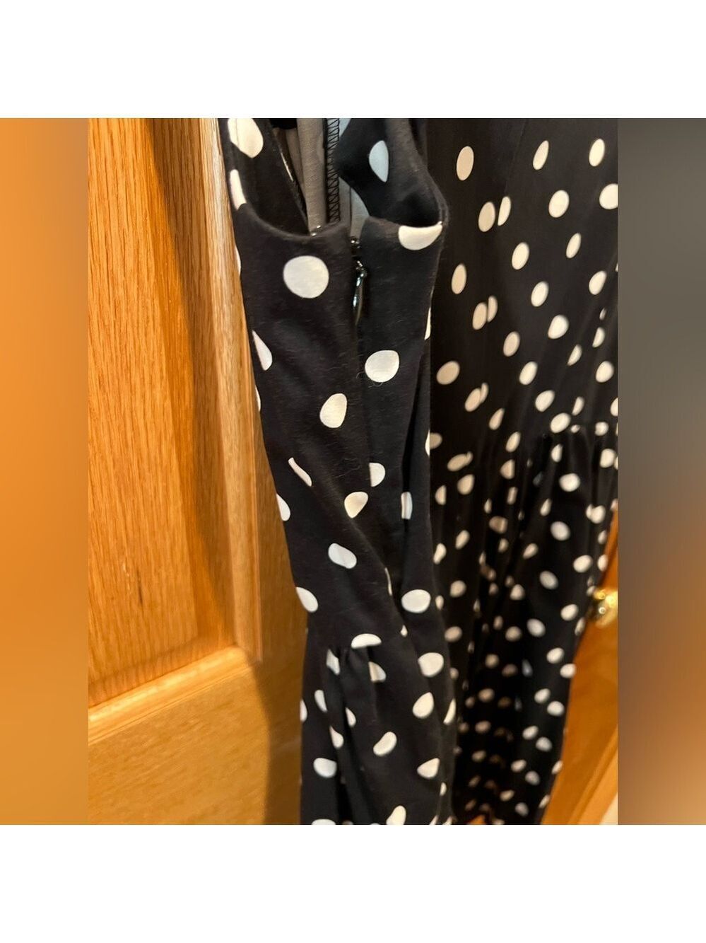 Lauren Conrad Dress Women's Size 10 Black White Dot Bow Detail - Picture 5 of 6